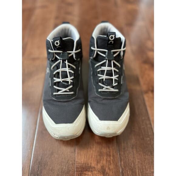 On Cloud Hero Mid Youth Shoes Size Y4 White Gray Waterproof Athletic Sneakers - Picture 4 of 10